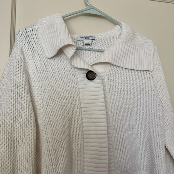 Liz Claiborne Petite white sweater size: PL - Picture 2 of 7